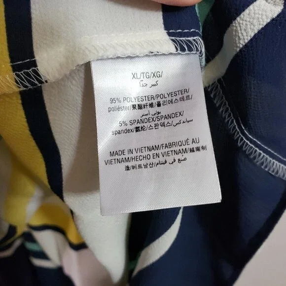 Charter Club Cloud Combo Tie Sleeve Top (AJ) - Picture 6 of 8